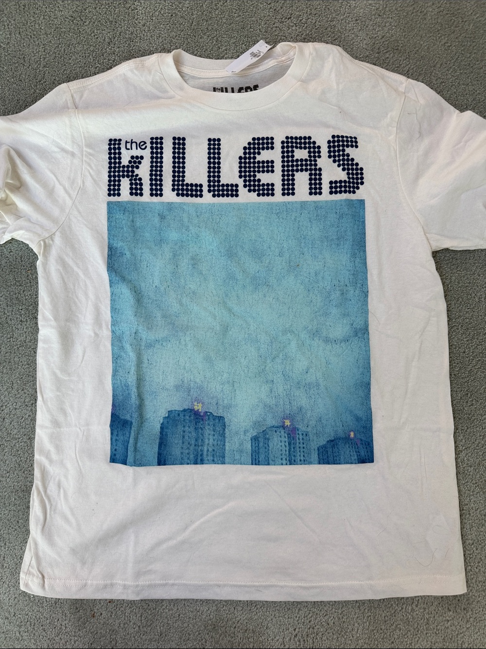 The Killers Band Tee - White with Blue Graphic